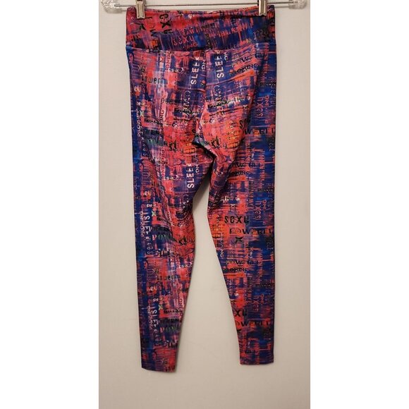 Piloxing Power Leggings All Over Colorful Print‎ Made-Brazil Mid-Rise Medium EUC - Picture 9 of 14
